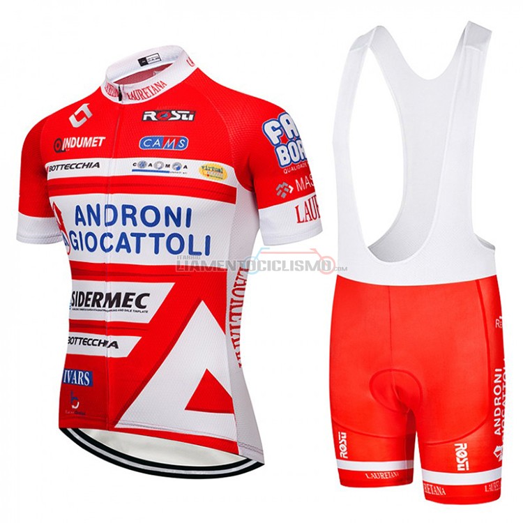 Abbigliamento Ciclismo Androni Giocattoli Manica Corta 2018 Arancione e Bianco